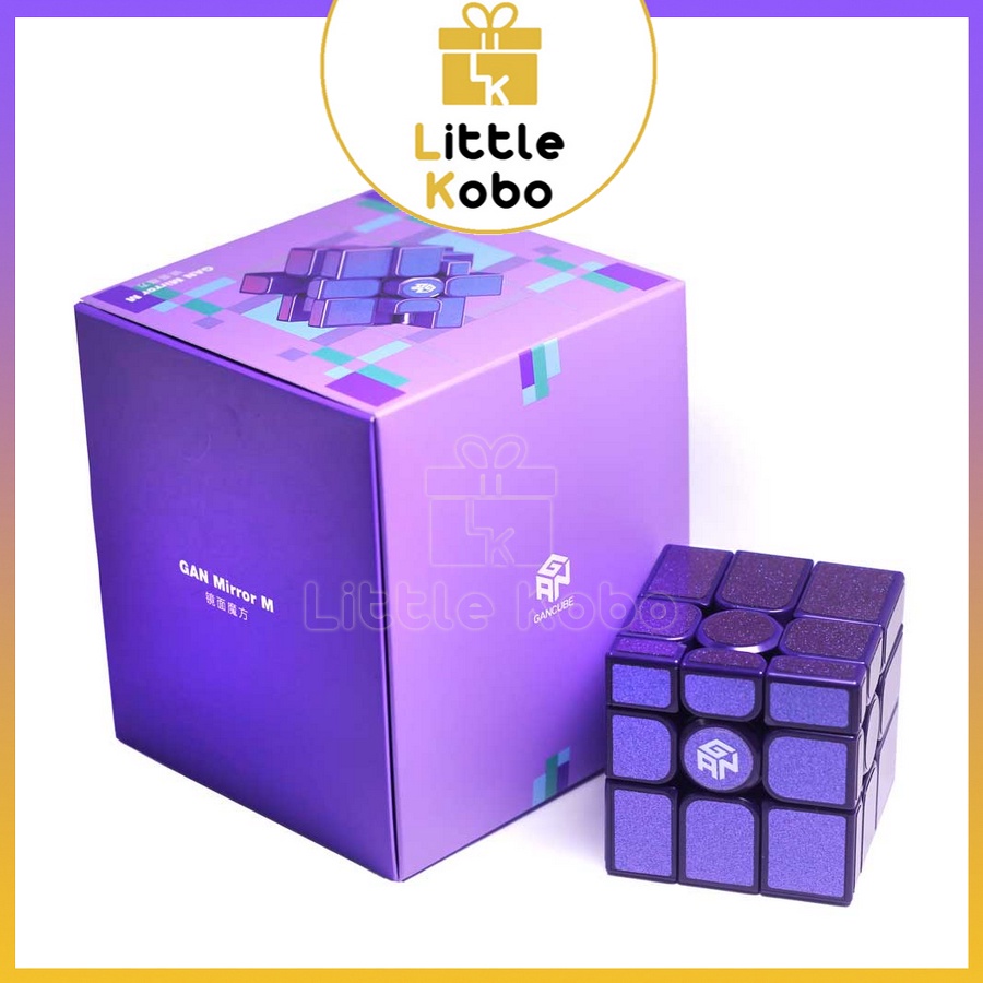 Rubik Gan Mirror Purple Bump Màu Tím Rubic Gan Biến Thể Tráng Gương Hàng Cao Cấp Có Nam Châm