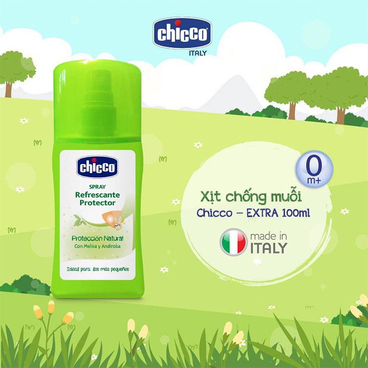 Xịt Chống Muỗi CHICCO REFRESHING & PROTECTIVE SPRAY 100ml - Coastlinecare Pharmacy