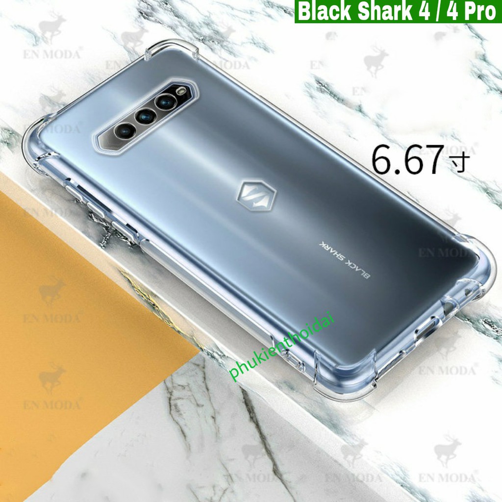 Ốp lưng Black Shark 2 / 2 Pro / Shark 4 / 4 Pro / 4s / Shark 5 / 5 Pro dẻo trong lồi 4 Góc siêu bảo vệ máy lâu ố vàng