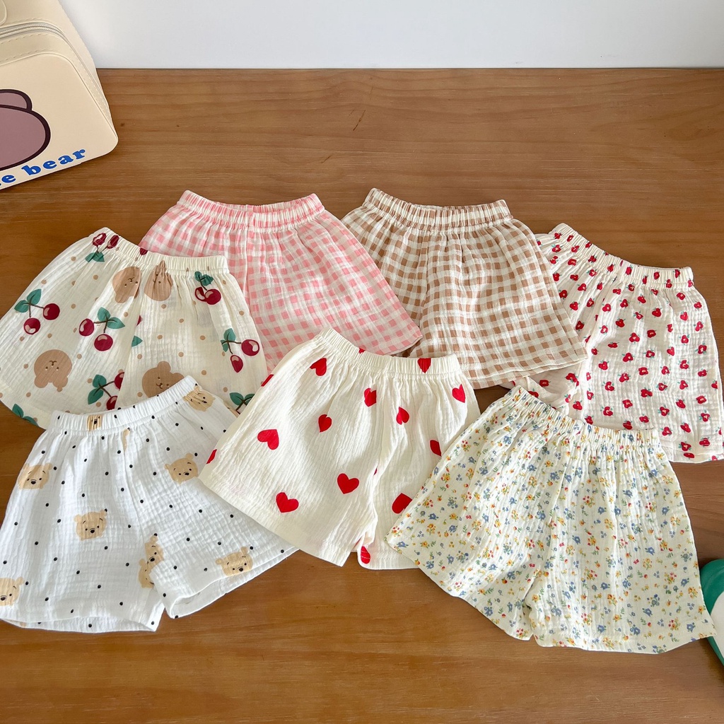 Set Áo Thun Ngắn Tay + Quần Short Cotton Dễ Thương Cho Bé