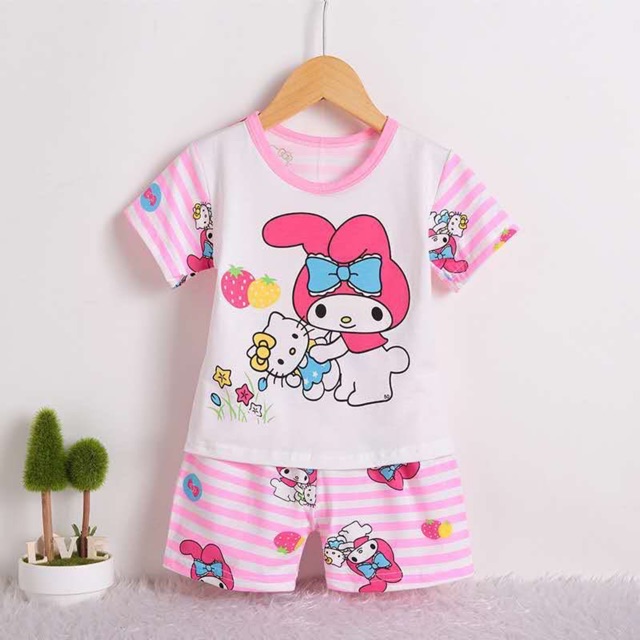 [CHỌN MẪU] BỘ COTTON XUẤT HÀN CỘC TAY CHO BÉ TRAI BÉ GÁI