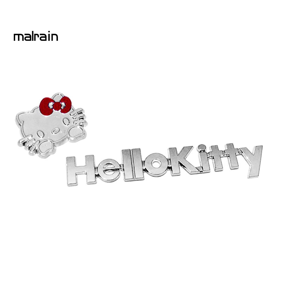 Bộ 2 Sticker Hello Kitty Dán Xe Hơi