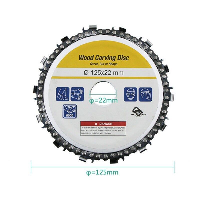 Đĩa Cưa Xích Lưỡi Cưa Xích Cắt Gỗ Phay Phá Gỗ Đa Năng Gắn Máy Mài 5 Inch 125MM