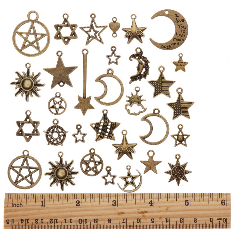 Bộ mặt hình ngôi sao nhiều kiểu dáng cổ điển 100g dành cho làm đồ trang sức DIY