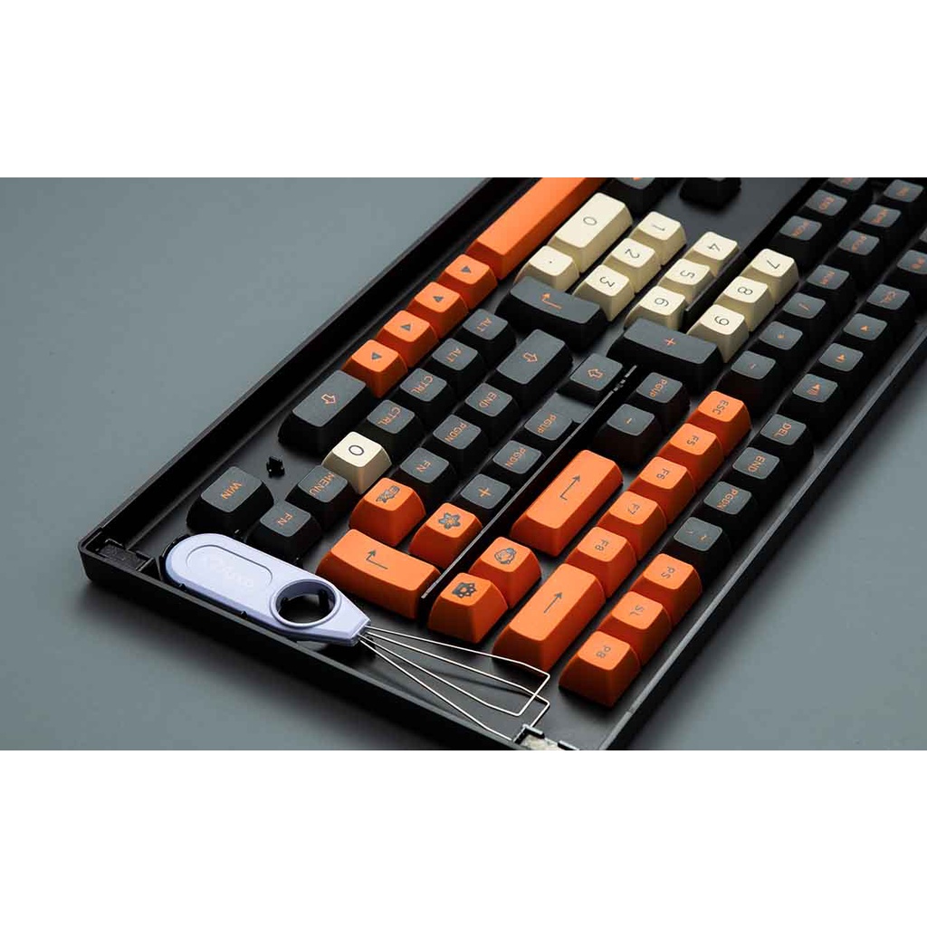 Bộ eycap phím cơ AKKO Keycap set – Carbon Retro (PBT DoubleShot/ ASA profile/ 158 nút)