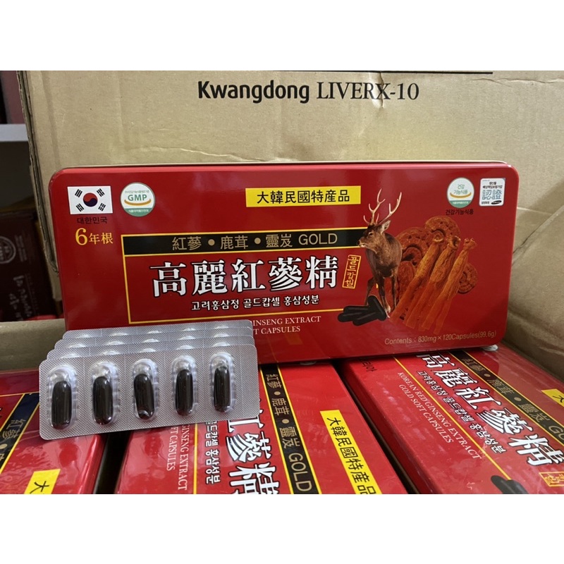 Đạm hồng sâm nhung hươu linh chi 6 năm tuổi 120 viên