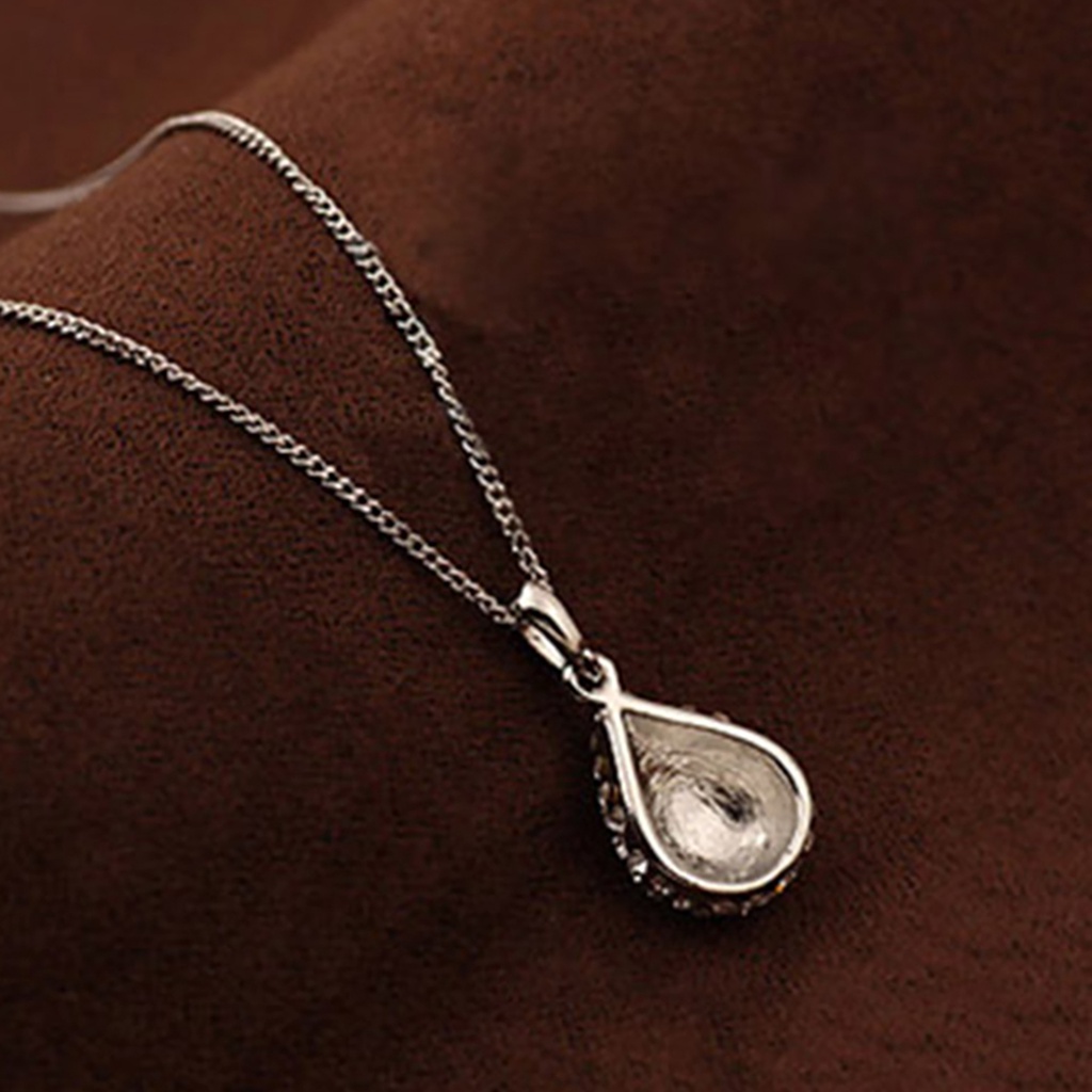 Dây chuyền mặt hình giọt nước đính đá lấp lánh thanh lịch dành cho nữ