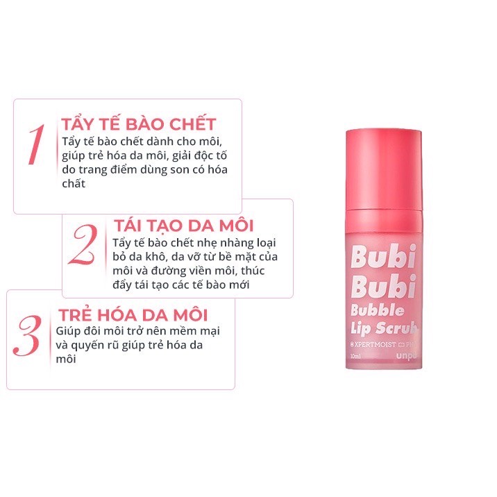 TẨY DA CHẾT MÔI SỦI BỌT BUBILIP (Én Spa)