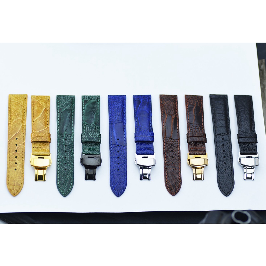 Dây đồng hồ da đà điểu siêu bền cao cấp xịn