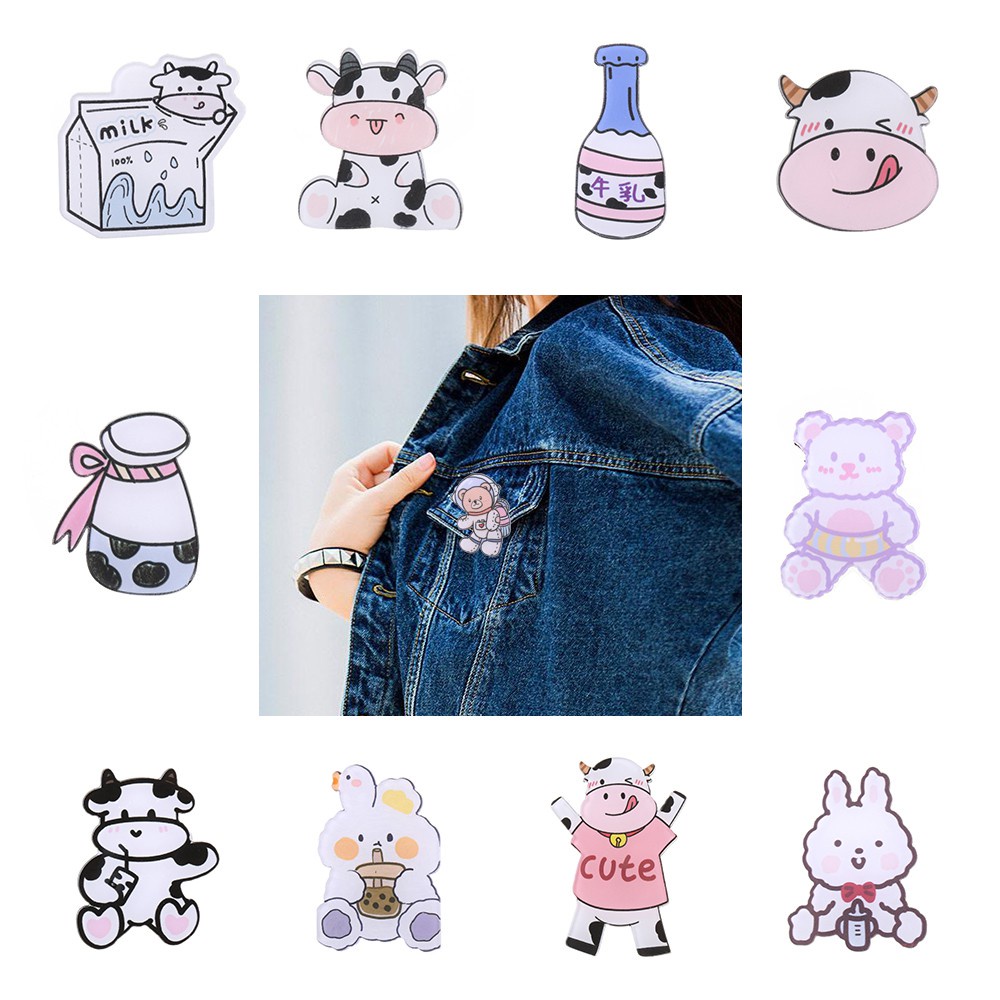 Ghim Cài Áo Hình Hoạt Hình Đáng Yêu Sáng Tạo