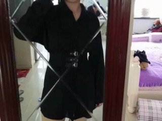 Áo sơ mi dáng dài có đai thắt eo