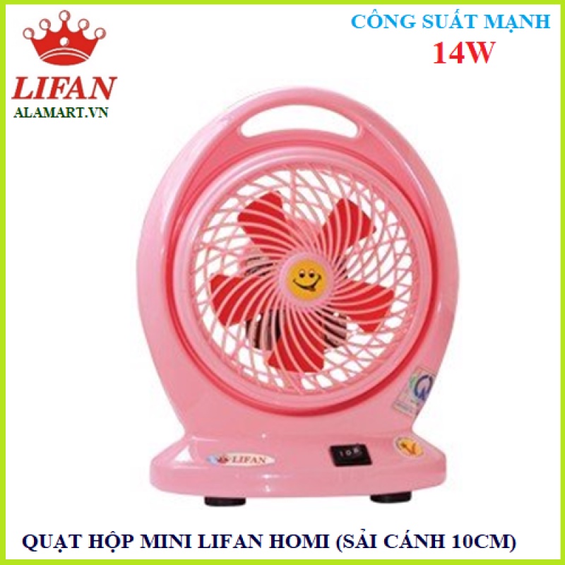 Quạt hộp mini LIFAN HOMI (14W) (màu xám trắng)