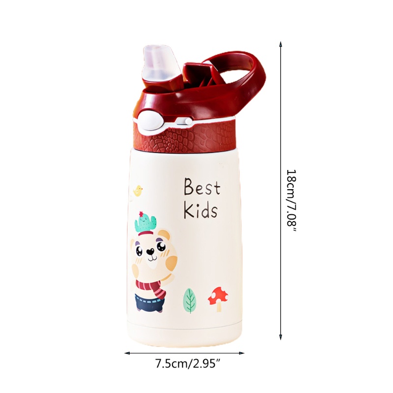 Bình Nước Giữ Nhiệt Chống Rơi Có Khóa An Toàn Cho Bé 400ml