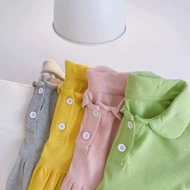 Đầm Cotton Tay Ngắn Màu Sắc Trơn Phong Cách Thời Trang Mùa Hè Hàn Quốc 2022