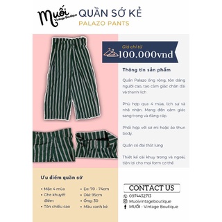 Quần sớ - Quần váy kẻ sọc ống suông