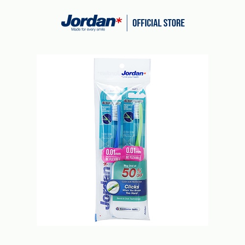 Bộ 2 bàn chải đánh răng Jordan Click Gum Protector thumbnail