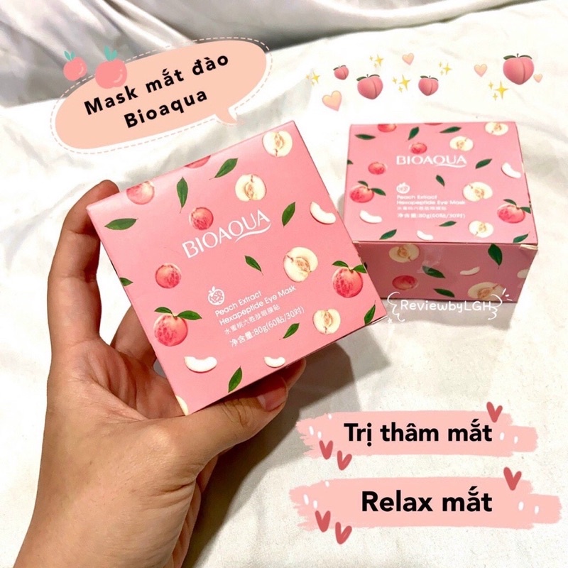 Mặt Nạ Mắt Đào Bioaqua Dưỡng Ẩm Cấp Nước Giảm Thâm vùng Mắt