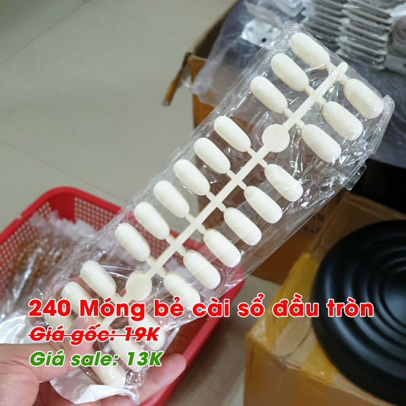 Móng bẻ cài sổ mẫu, tập sơn móng (120 móng = 5 vỉ)