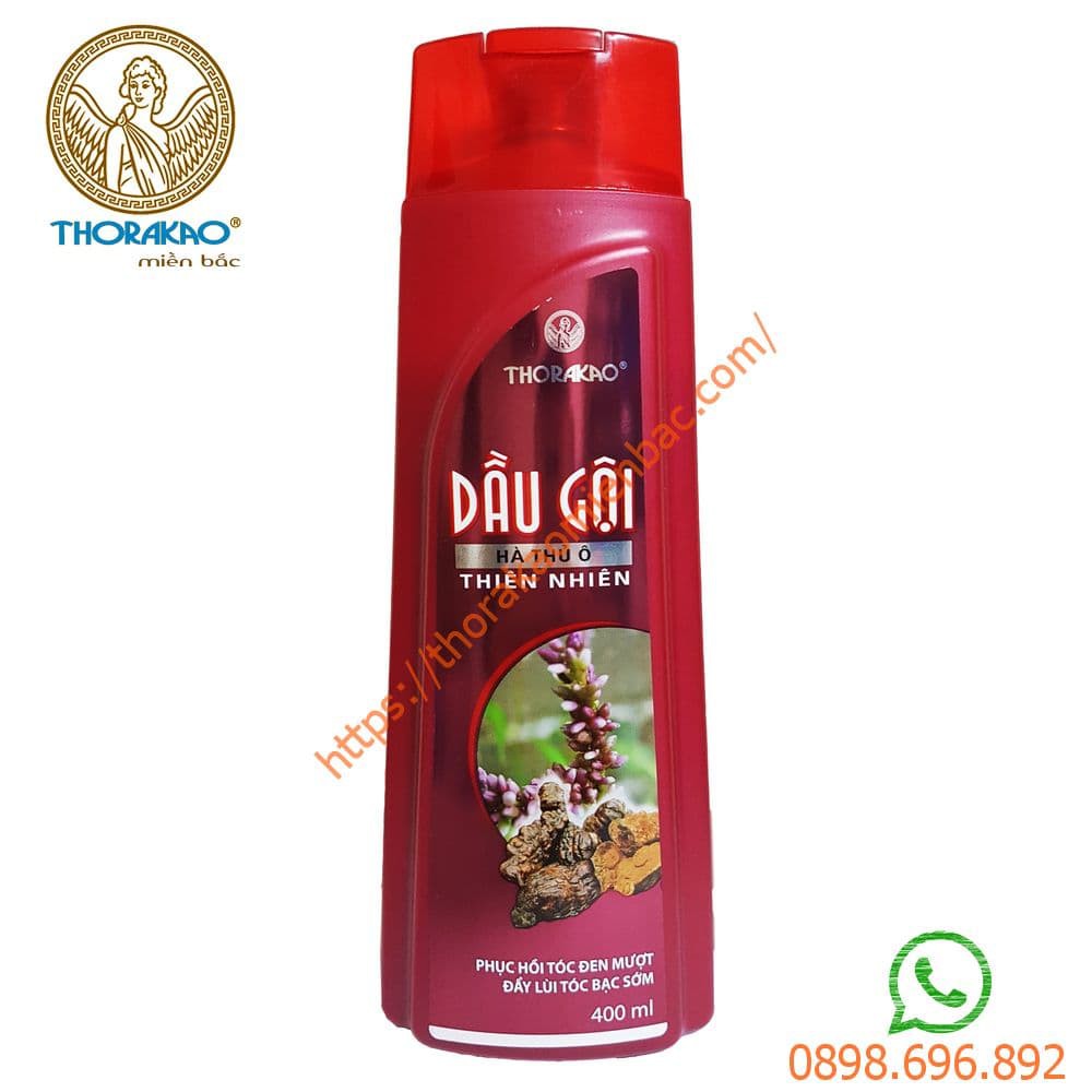 Dầu gội hà thủ ô ngăn rụng tóc, đen tóc Thorakao 400ml