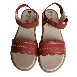 Dép sandal nữ đế cao da bò cao cấp thsdn0121