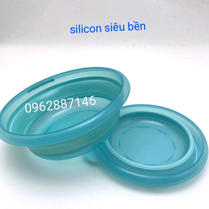 bát trộn mồi câu cá silicon gấp gọn câu cá siêu bền