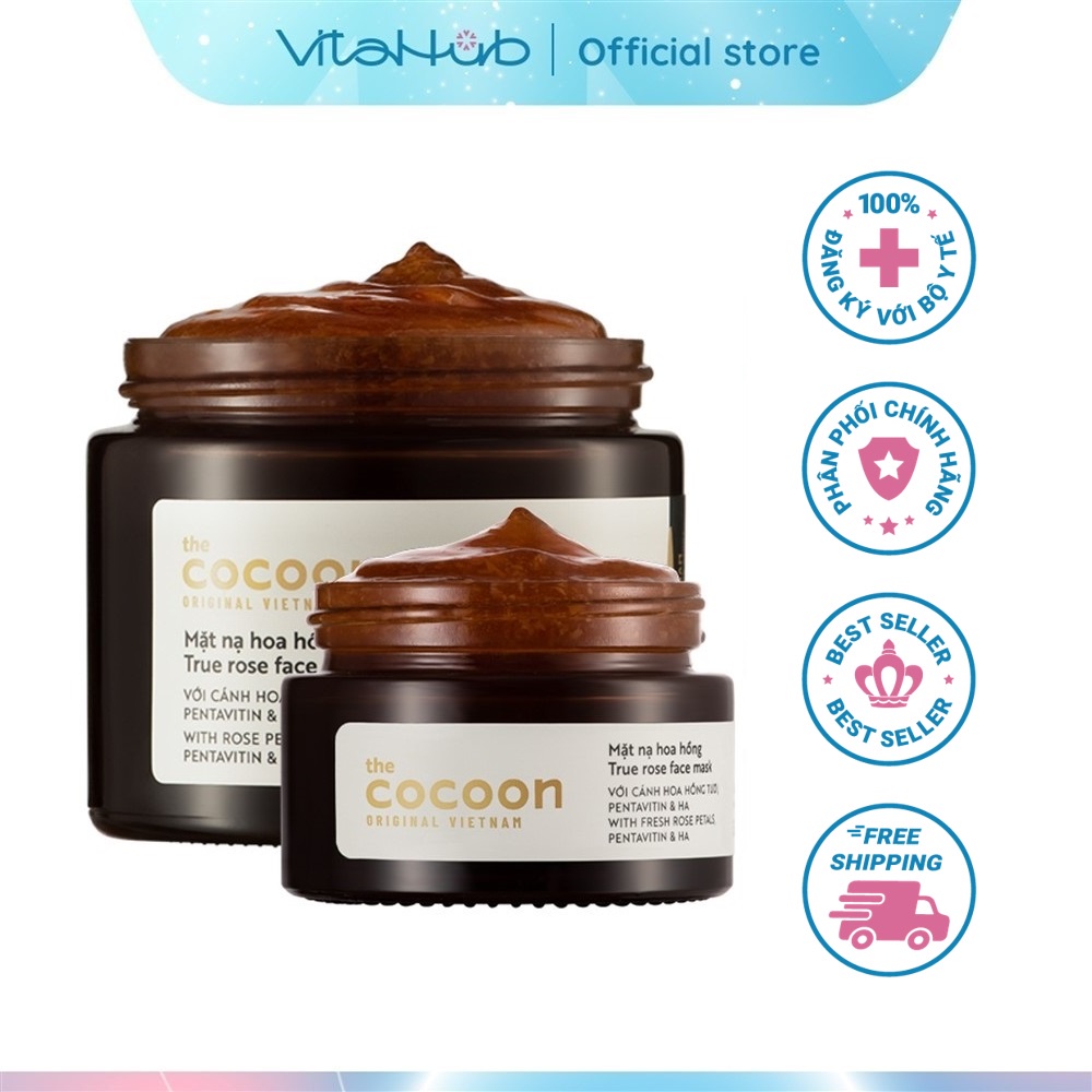 Mặt nạ chiết xuất hoa hồng cấp ẩm Cocoon 30ml/100ml