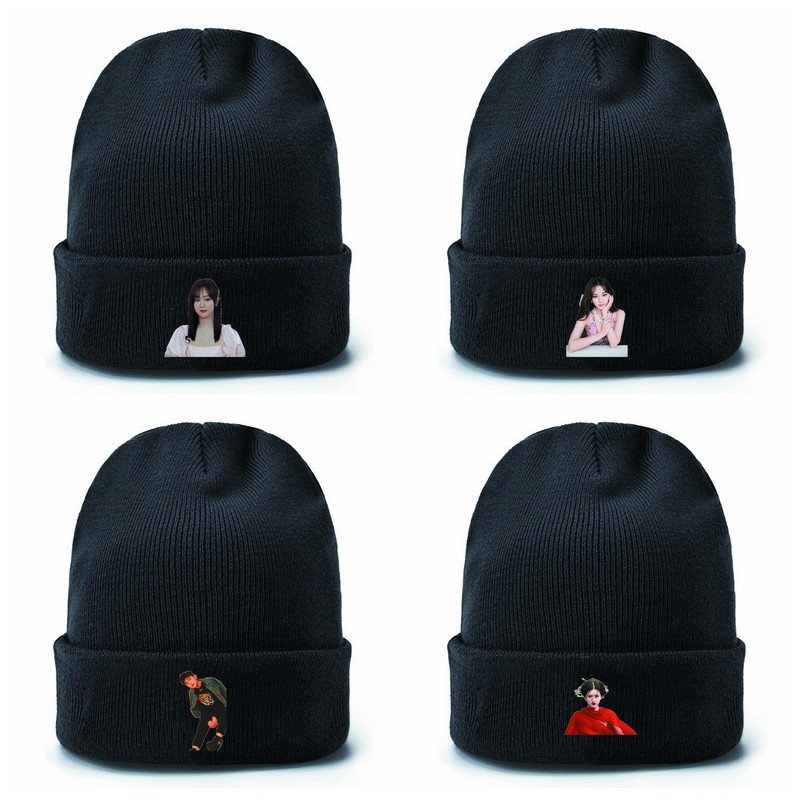 Mũ len in hình CHÂU ĐÔNG VŨ TFBOYS LỤC KHA NHIÊN nón đen idol xinh xắn
