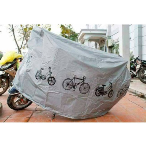 [ Rẻ Vô Địch ] Bạt Phủ Xe Máy , Xe Đạp ĐIện , Xe Đạp Loại Dày Màu Xám Hàng Cao Cấp