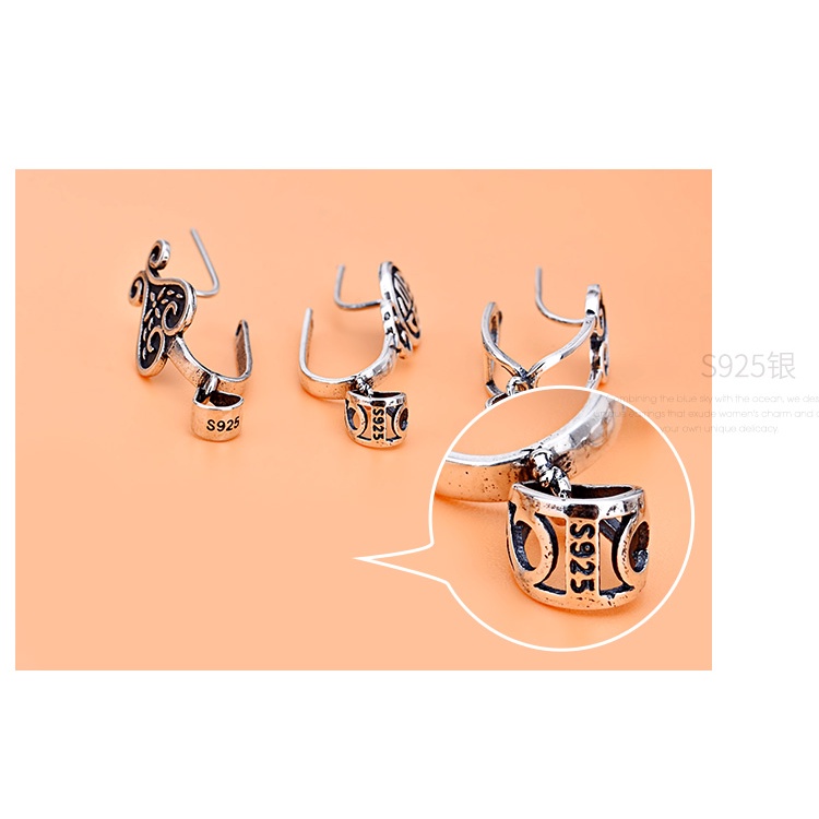 █diy゜ S925 Bạc●Mặt Dây Chuyền Bạc S925 Hình Trái Tim Đính Đá Ngọc Bích An Toàn