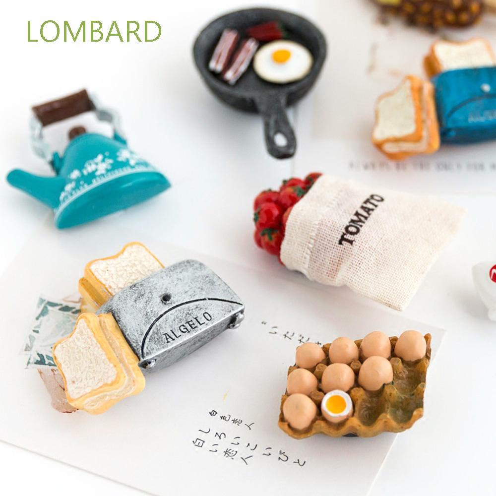 Nam Châm Dán Tủ Lạnh Hình Bánh Mì / Sữa / Thức Ăn Hoạt Hình Đáng Yêu Sáng Tạo