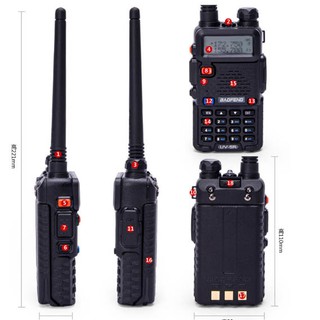 Bộ Đàm Baofeng UV-5R 0678 Băng Tầng Kép Có Màn Hình LCD Full Phụ Kiện