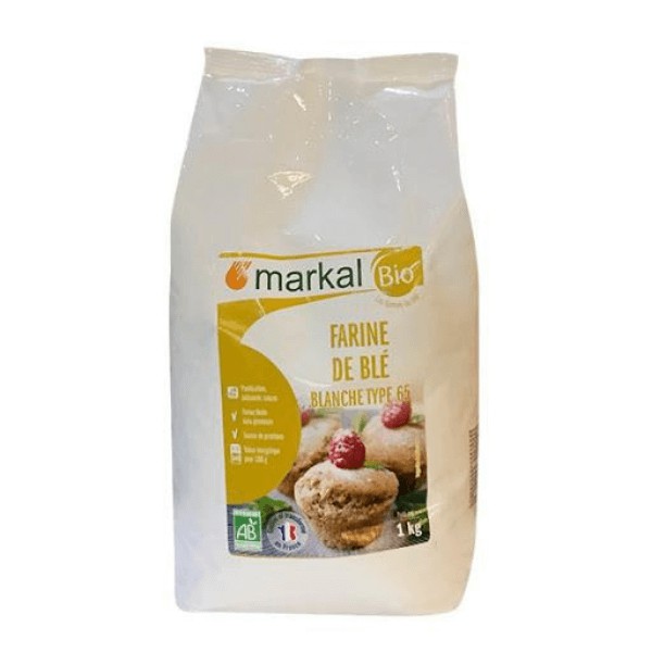 Bột mì hữu cơ T65 Markal 1kg (Protein &gt;13%)