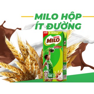 Thùng 48 hộp thức uống lúa mạch ít đường Milo Active Go 180ml