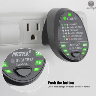 B&O MESTEK Advanced RCD Electric Socket Tester Automatic Neutral Live Earth Wire Testing Circuit Polarity Detector Wall
