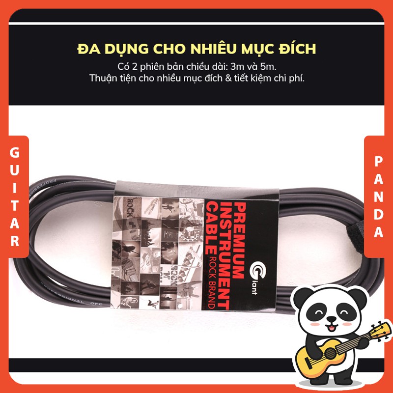 Dây Line Jack Guitar 6 Ly Giant Chống Noise Chống Hú, Dây Jack Âm Thanh Cắm Đàn Guitar