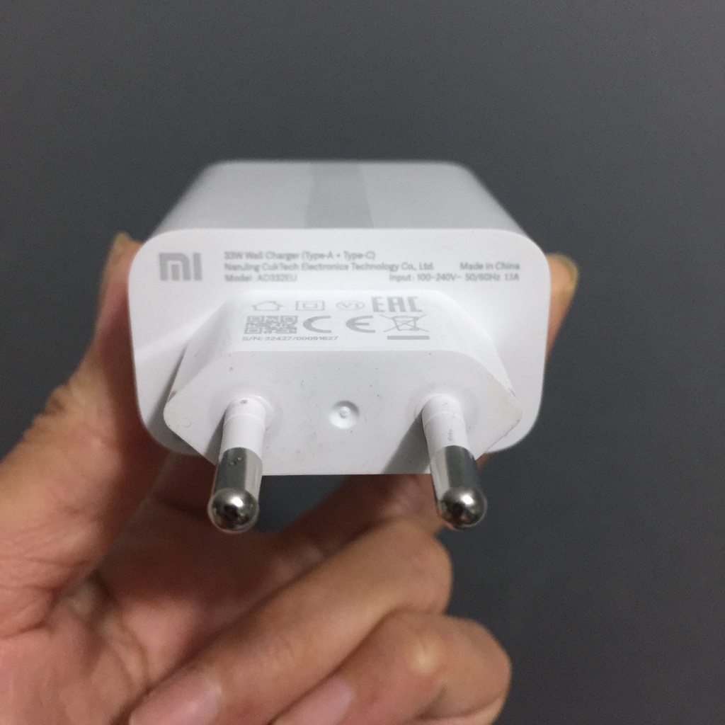Cốc sạc nhanh 33W 2 cổng C + U Xiaomi Mi 33W AD332EU