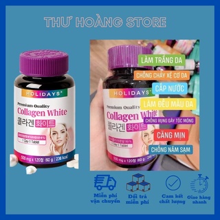 Collagen trắng da, viên uống trắng da, collagen đẹp da Holidays White Premium 120 viên