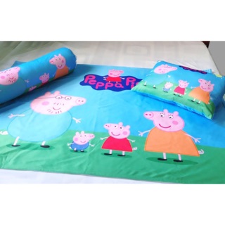 Combo gối nằm gối ôm và chăn Peppa Pig cho bé 3-5 tuổi