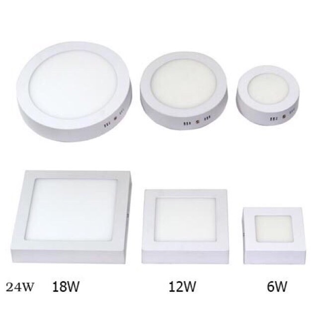 ĐÈN LED ỐP TRẦN 24W ( tròn, vuông) SIÊU SÁNG