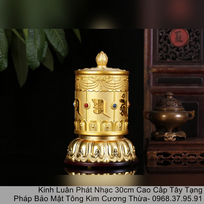 Kinh Luân Như Ý 30cm Phát Nhạc Cao Cấp Tây Tạng