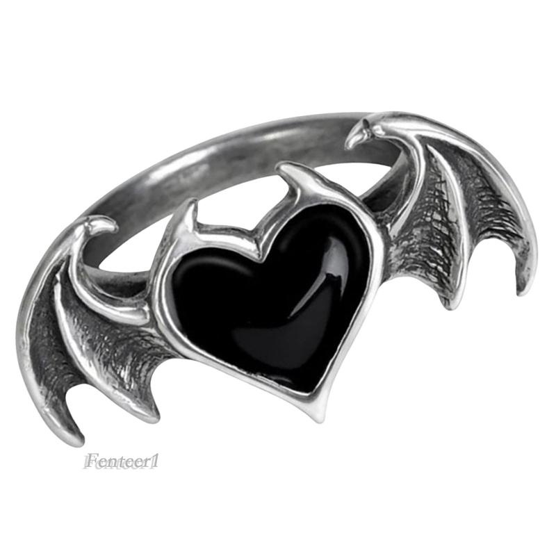 Nhẫn Hình Cánh Dơi Trái Tim Thời Trang Làm Quà Tặng Giáng Sinh