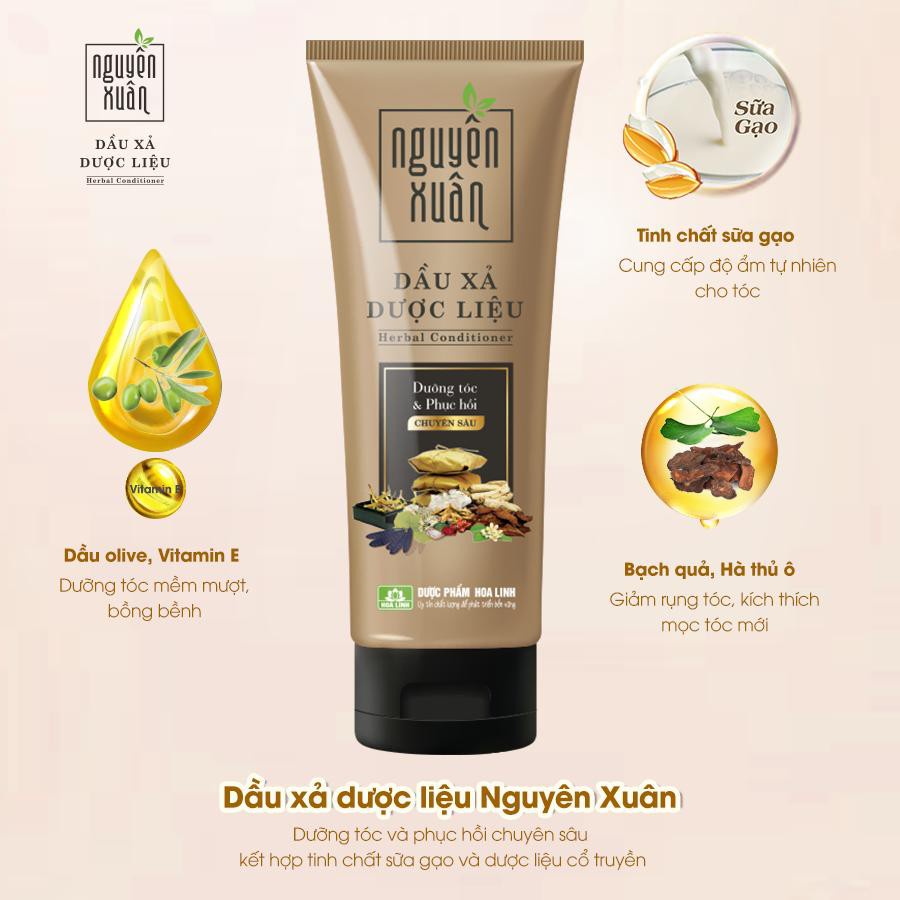 Bộ sản phẩm Dầu gội 200ml và Dầu xả 180ml Nguyên Xuân dưỡng tóc chuyên sâu