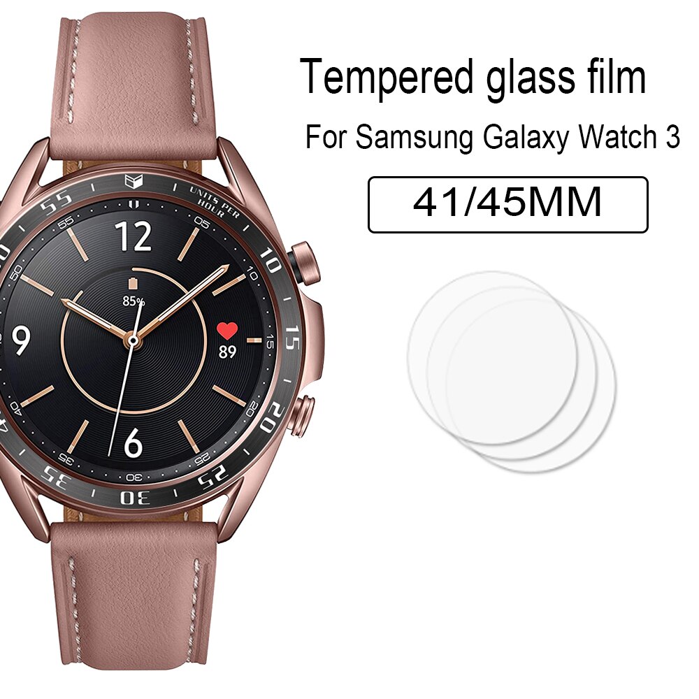 Set 3-1 Kính Cường Lực 46mm 42mm Bảo Vệ Màn Hình Đồng Hồ Samsung Galaxy Watch3 Watch 3 45mm 41mm