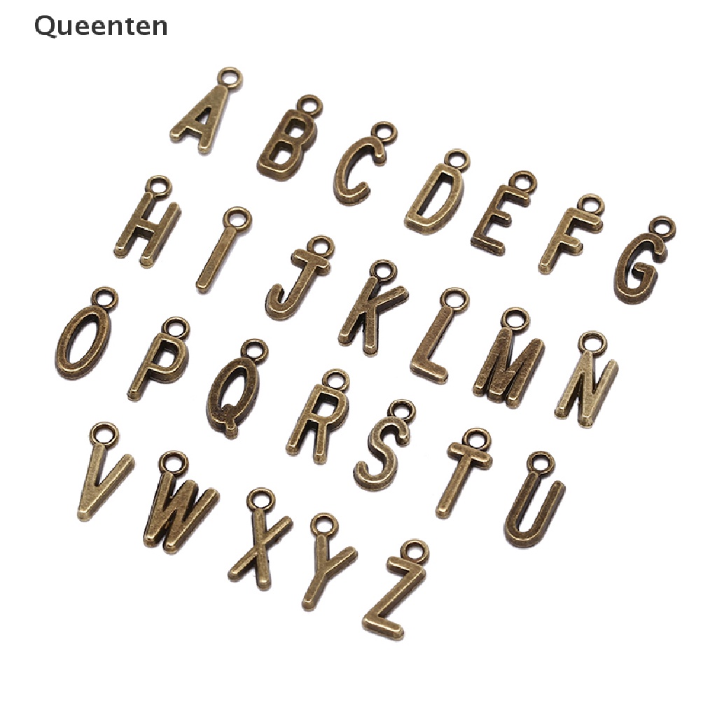 Bộ 26 Chữ Cái Xi Mạ Vàng / Bạc Charms