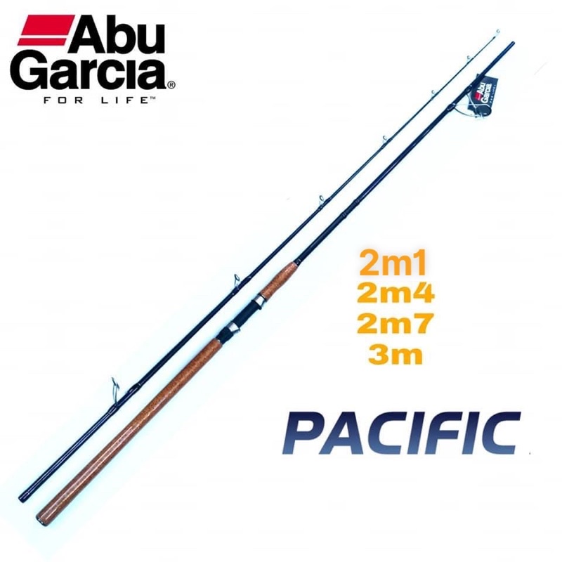 Cần Câu Sông Abu Garcia Pacific phôi xoắn X cán gỗ khoen fuji