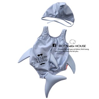 (có nón) Đồ bơi cá mập có vây cho bé - DOTAbébi HOUSE
