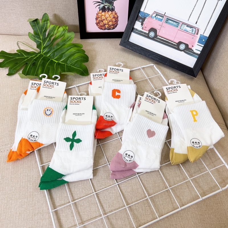 Tất cổ cao lộn xộn các mẫu nhiều hình cute hơn 20 mẫu Combo 5 đôi bất kì