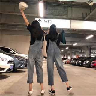 Xj-quần Yếm denim Khoét Lỗ Phong Cách Cổ Điển Thời Trang Hàn Quốc 1029 Dành Cho Nữ