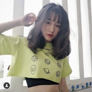 Áo croptop spacebae neon