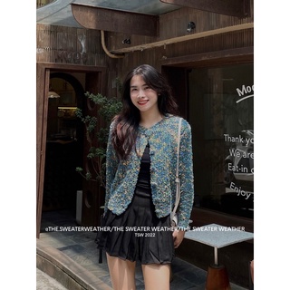 Áo khoác len tiêu dáng lửng cài cúc the.sweaterweather TSW